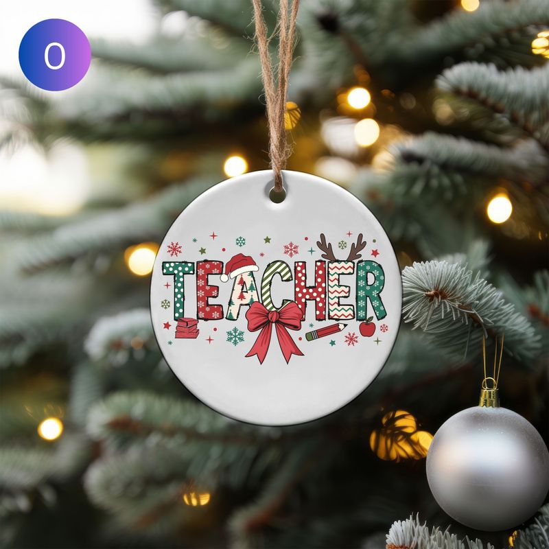 Teacher Christmas Ornament (21 Options)