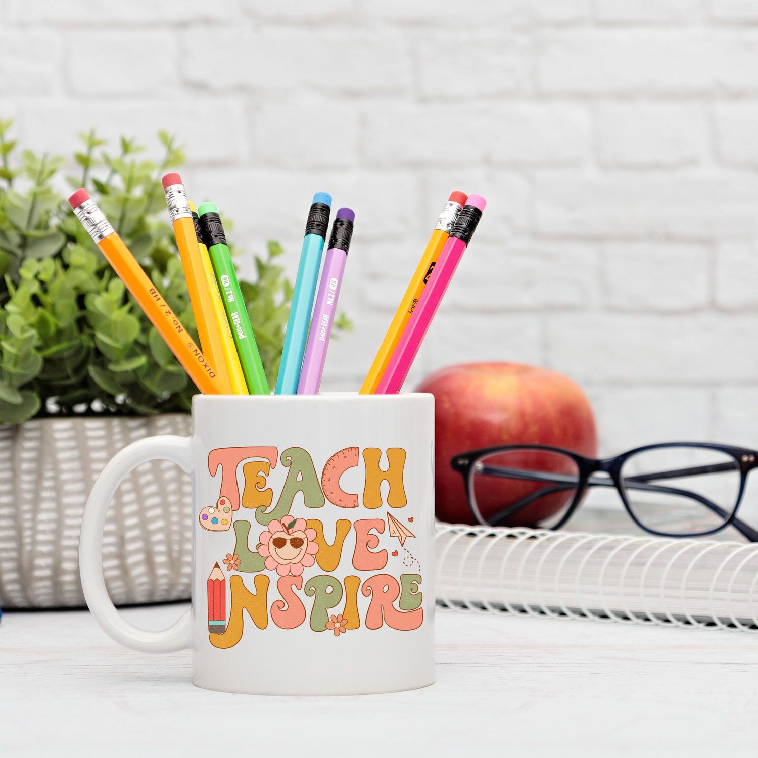&quot;Teach, Love, Inspire&quot; Teacher Gift Mug