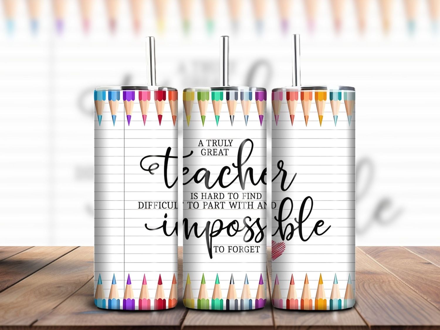Teacher Quote 20oz Skinny Tumbler
