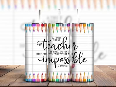 Teacher Quote 20oz Skinny Tumbler