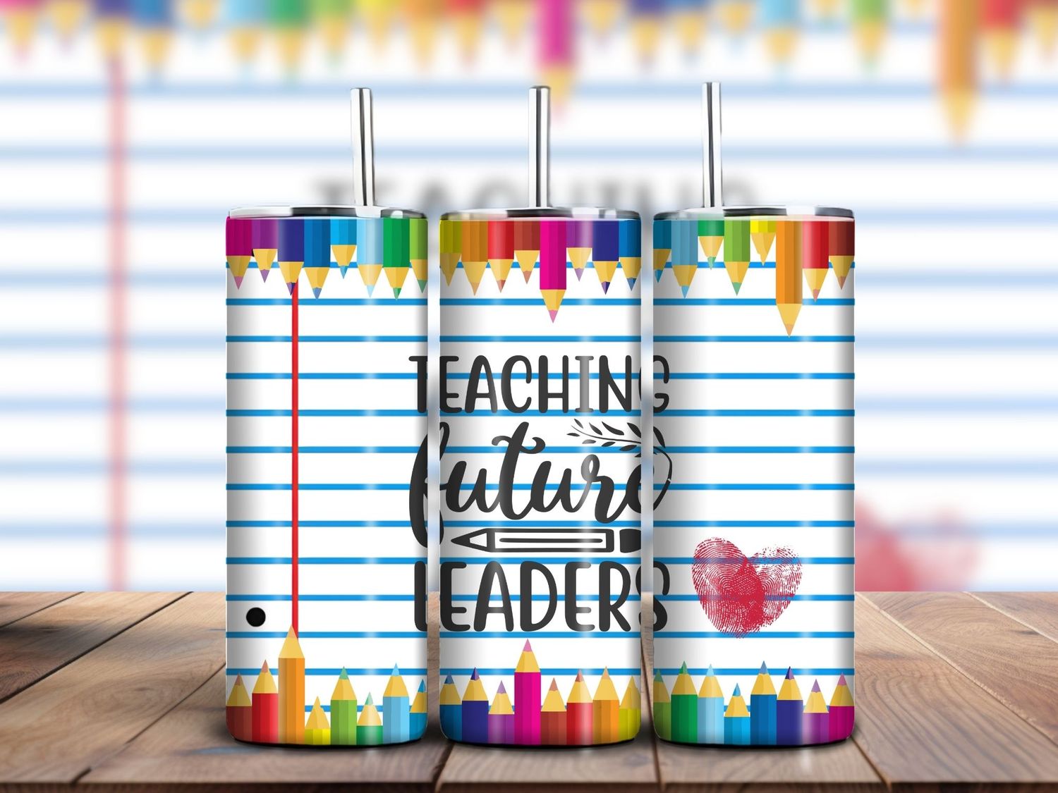 &quot;Teaching Future Leaders&quot; Teacher 20oz Skinny Tumbler