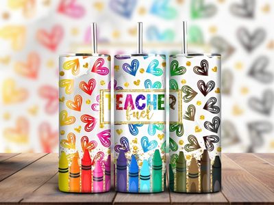 Teacher Fuel 20oz Skinny Tumbler