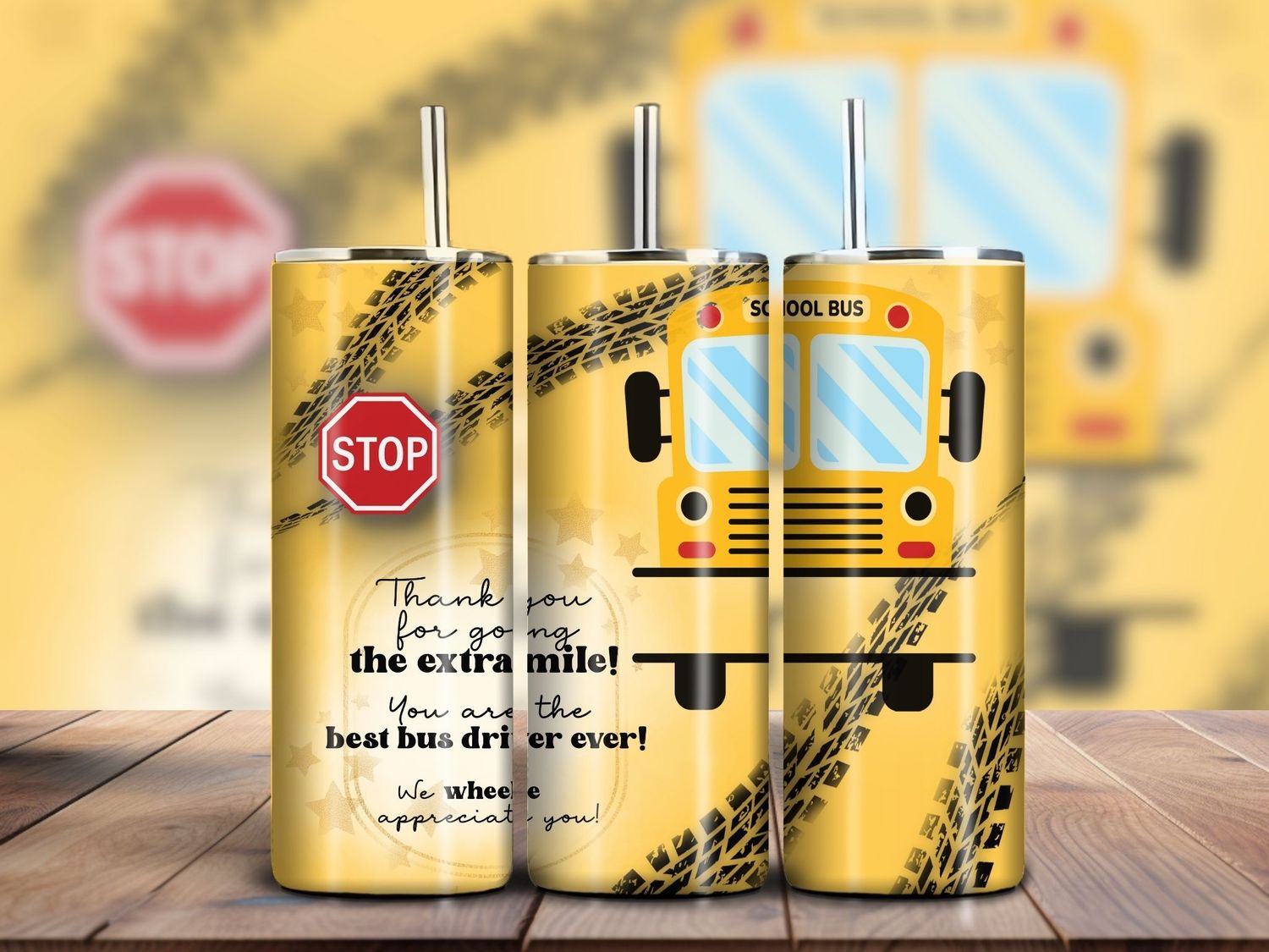 School Bus Driver Appreciation 20oz Skinny Tumbler