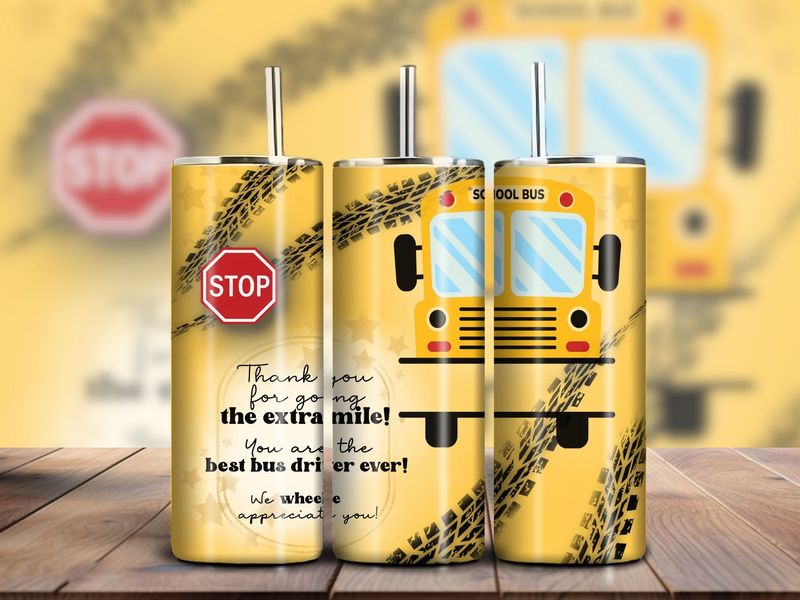 School Bus Driver Appreciation 20oz Skinny Tumbler