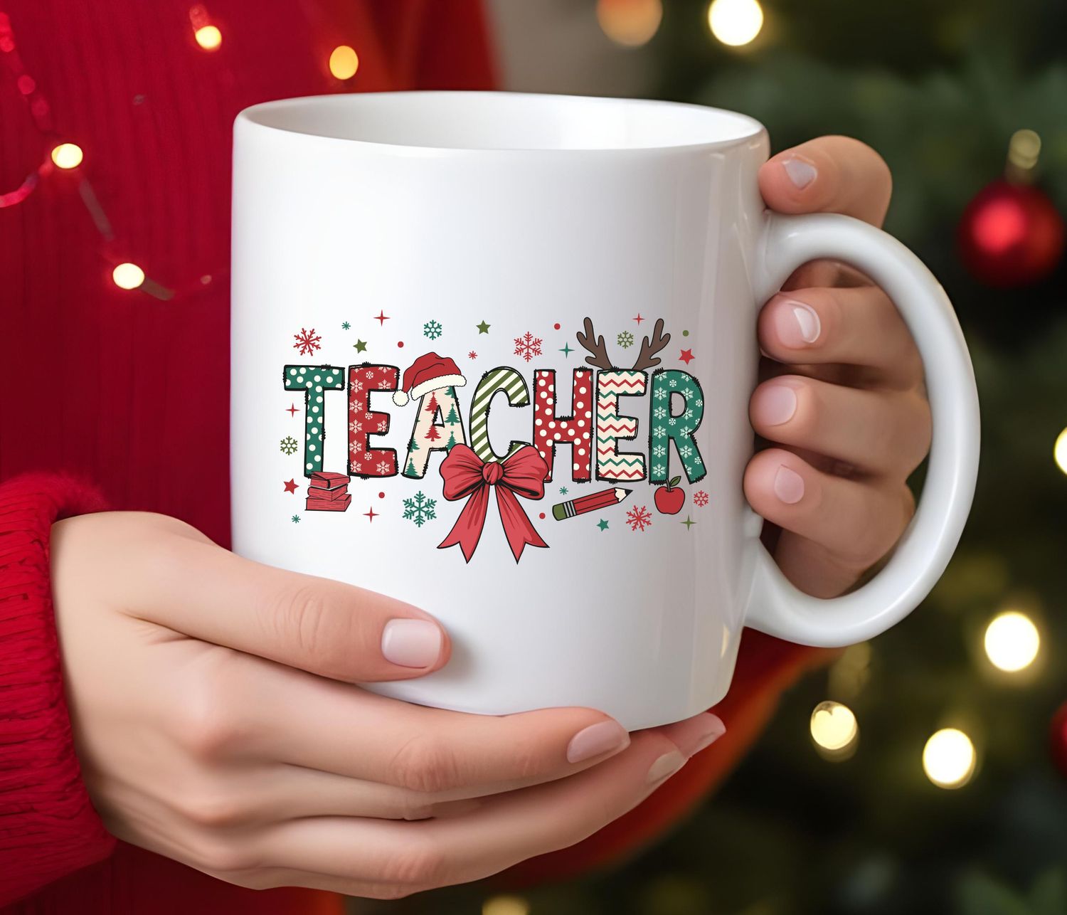 Festive Holiday Teacher Gift Mugs (22 Options)