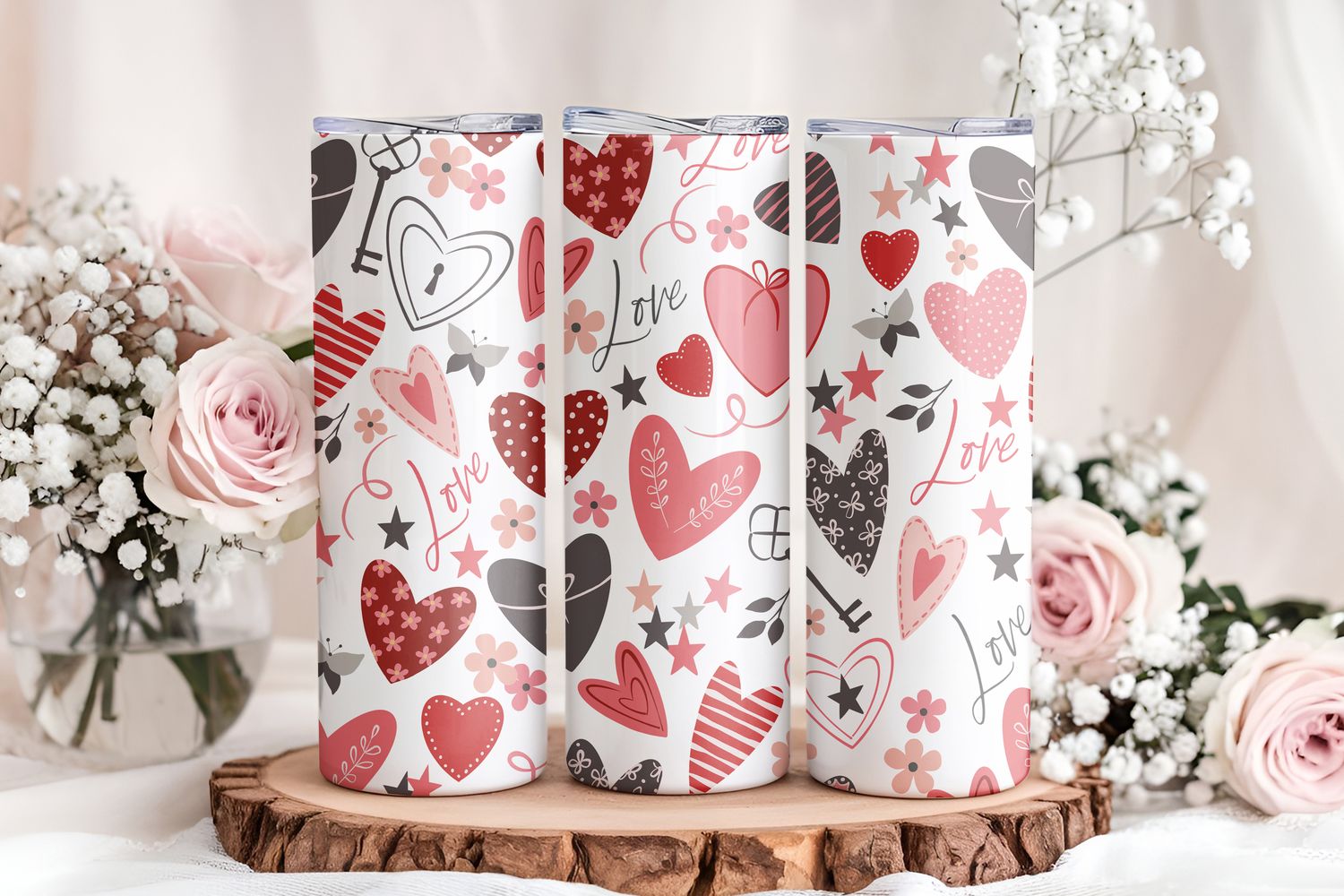 Key Hearts 20oz Tumbler