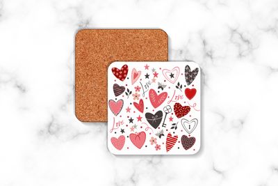 Key Hearts Coaster