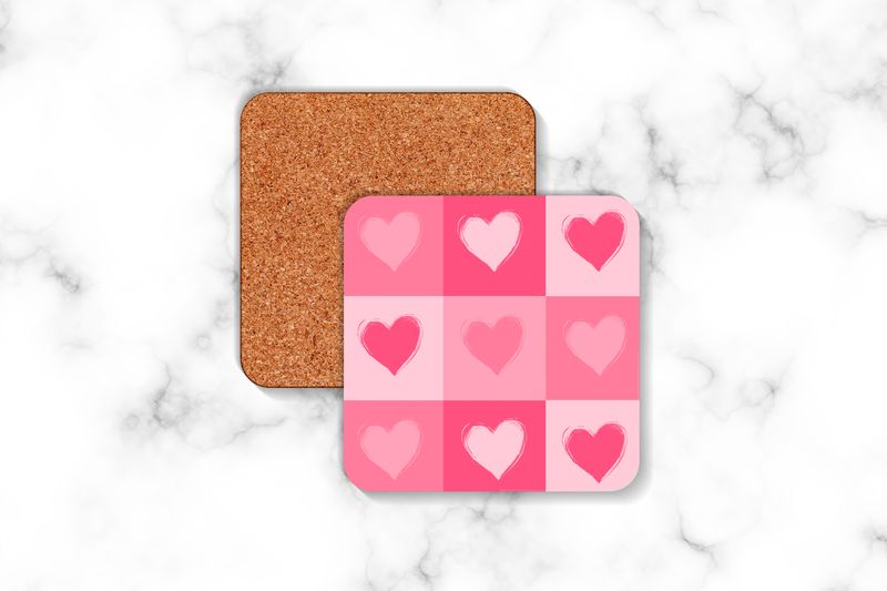 Pink Heart Coaster