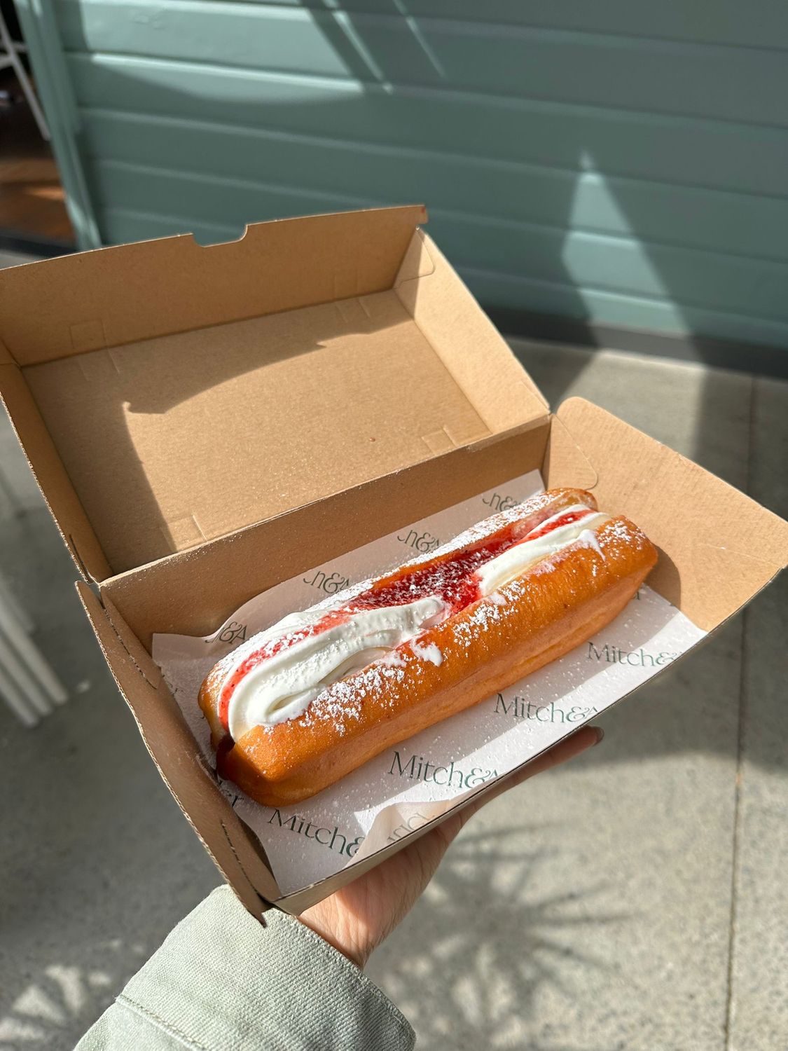 Long John &amp; Strawberry Cream