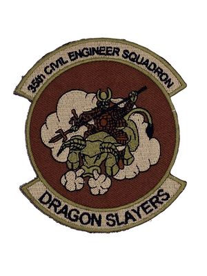 35th CIVIL ENGINEER SQUADRON DRAGON SLAYERS embroidered morale patch