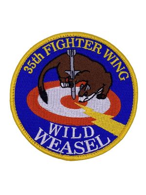 35TH FIGHTER WING WILD WEASEL embroidered morale patch