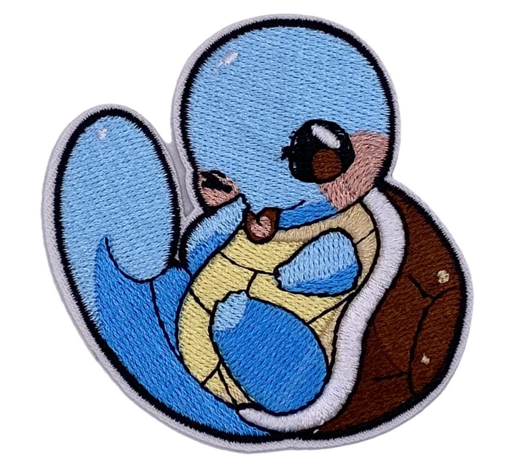 SQUIRTLE iron-on embroidered patch