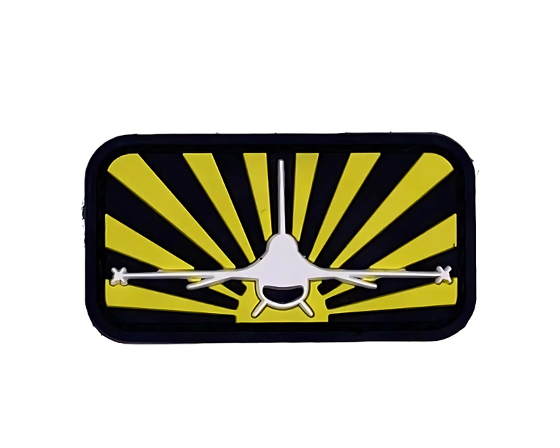 YEAH WOOD JET yellow PVC patch