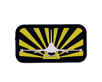 YEAH WOOD JET yellow PVC patch