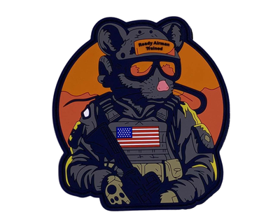 READY AIRMAN TRAINED RAT PVC morale patch