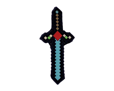 MINECRAFT DIAMOND SWORD PVC patch