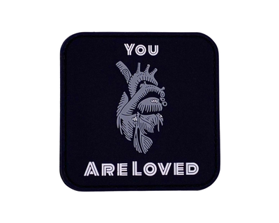 YOU ARE LOVED glow in dark PVC patch