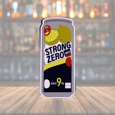 STRONG ZERO PVC velcro, hook and loop patch, Japan drink, souvenir or gift from Japan