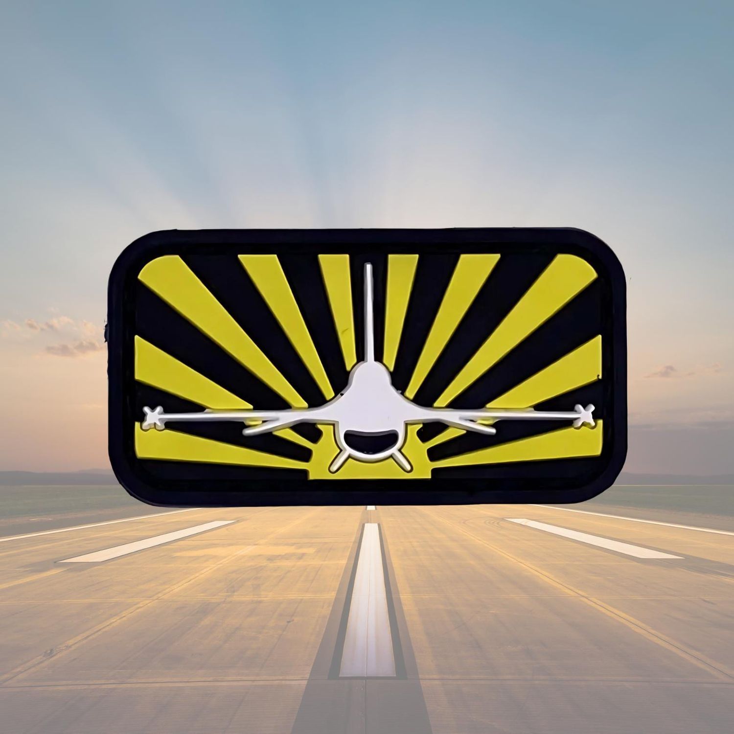 YEAH WOOD 14th fighter generation squadron yellow jet PVC velcro, hook and loop ocp, morale patch