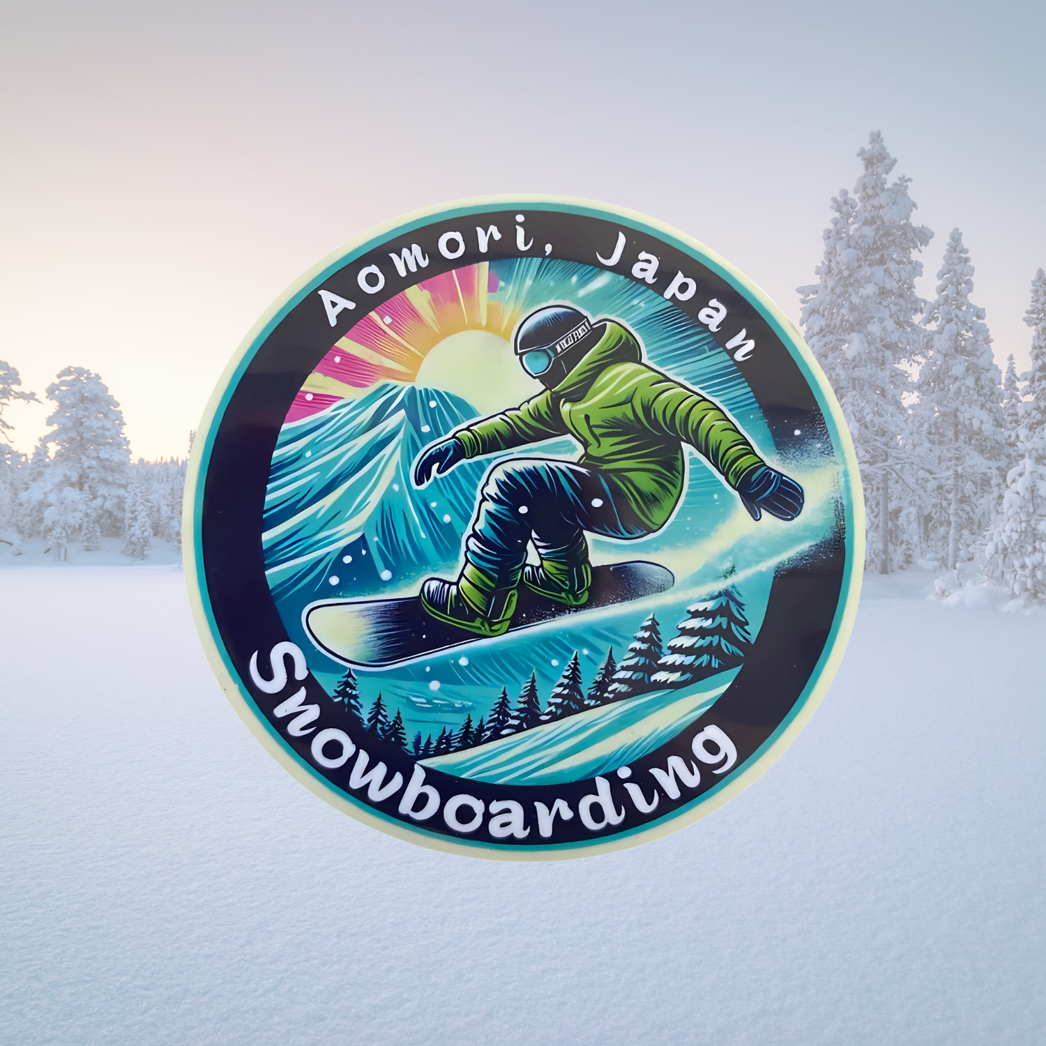 SNOWBOARDING Aomori, JAPAN sticker
