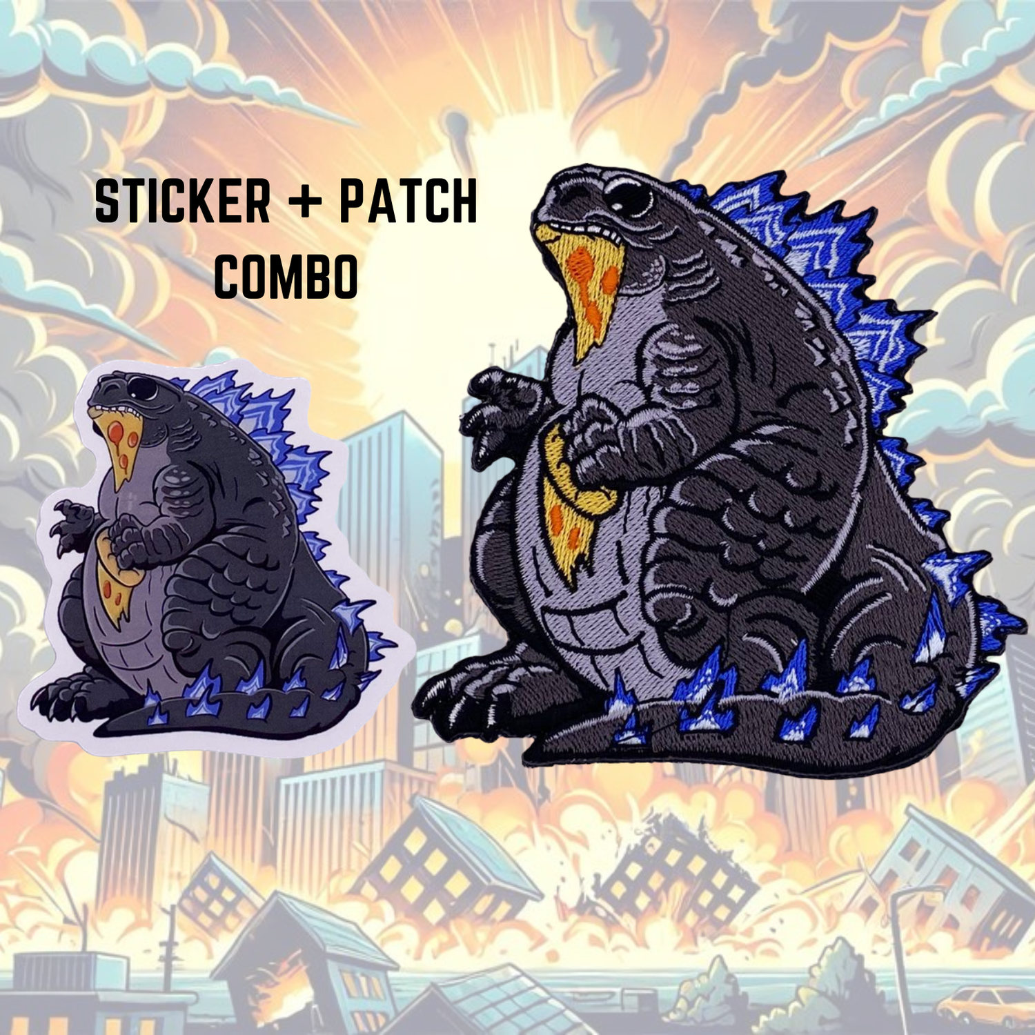 CARB-ZILLA embroidered patch + sticker