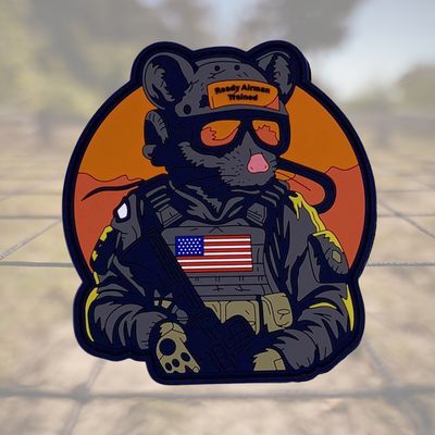READY AIRMAN TRAINED RAT PVC morale patch