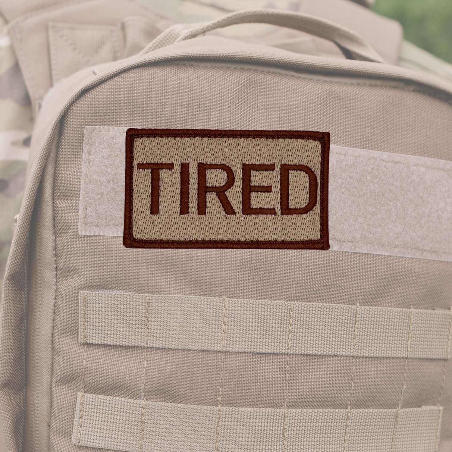 TIRED embroidered patch