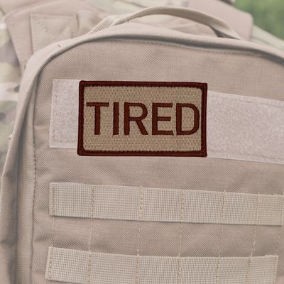 TIRED embroidered patch