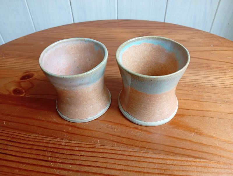 Lot 2 cafettes sablier Plage - Turquoise Orange