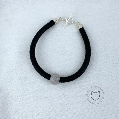 PULSERA CUERO-PLATA 925