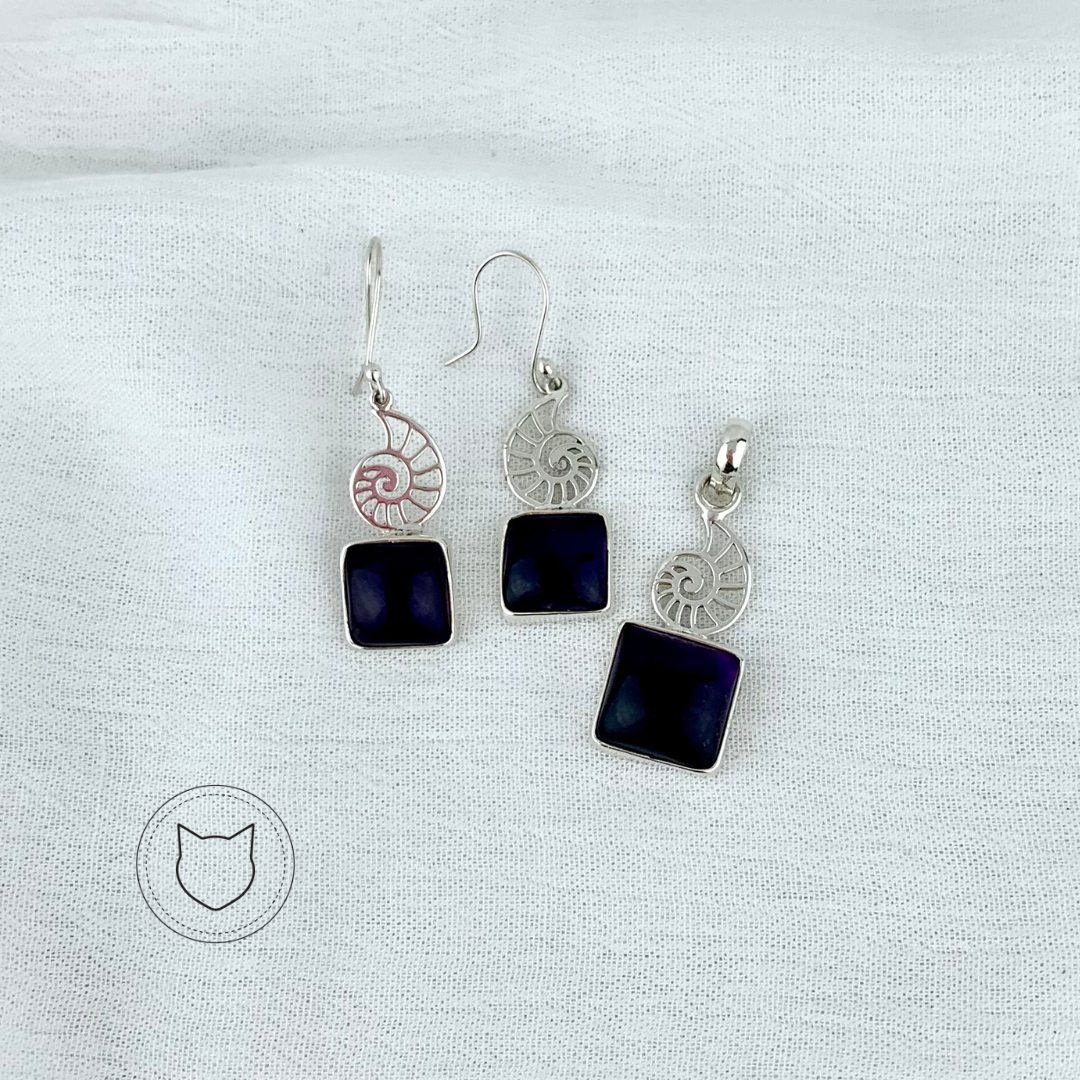 SET DE PLATA 925 Y AMATISTA SE0731M35