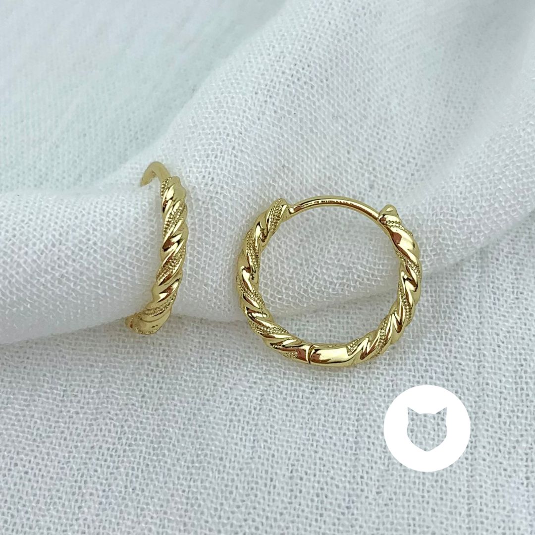 ARGOLLAS DE BAÑO DE ORO Y CRISTALES  AG1529G30