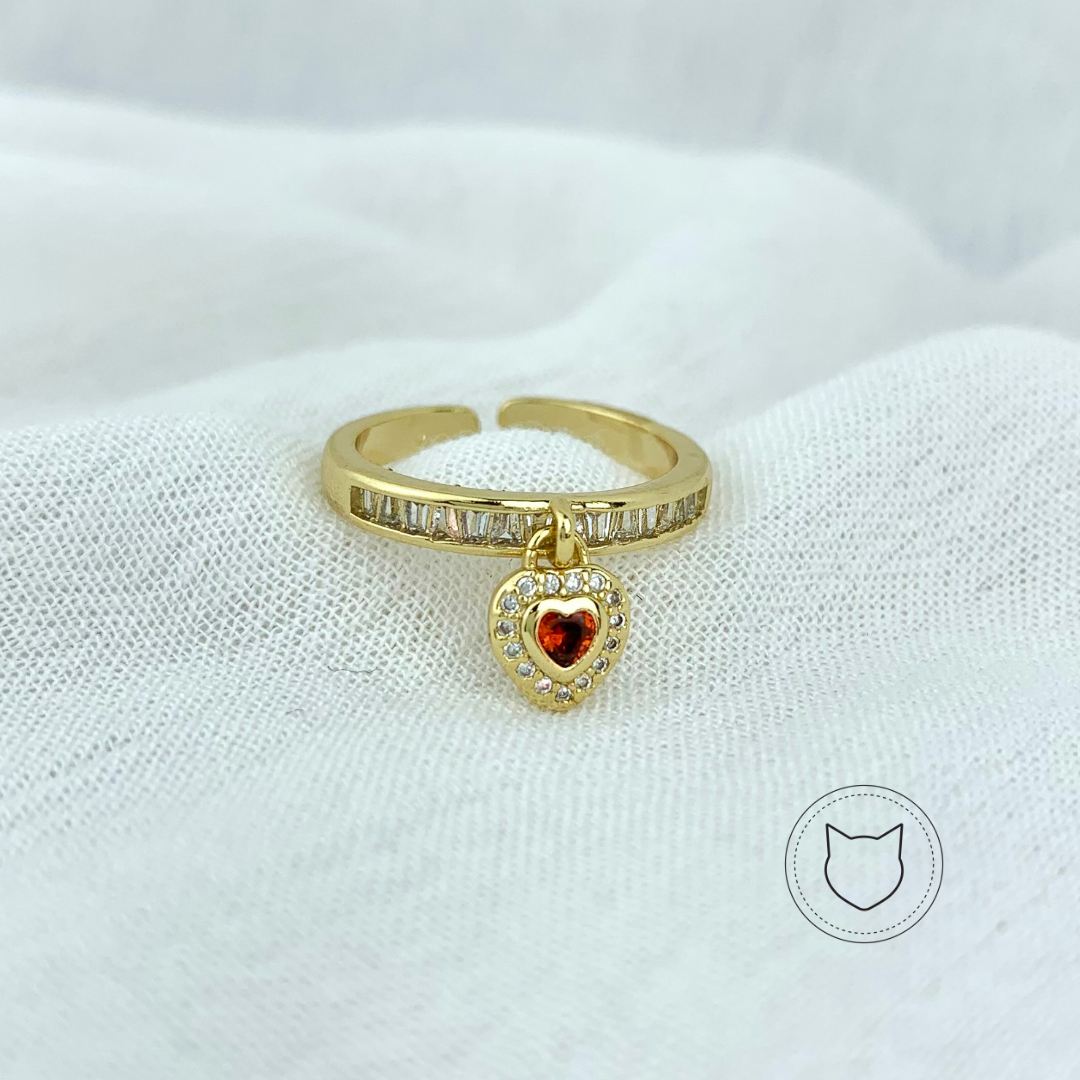 ANILLO DE BAÑO DE ORO Y CRISTALES TALLA 7 AN2934G37