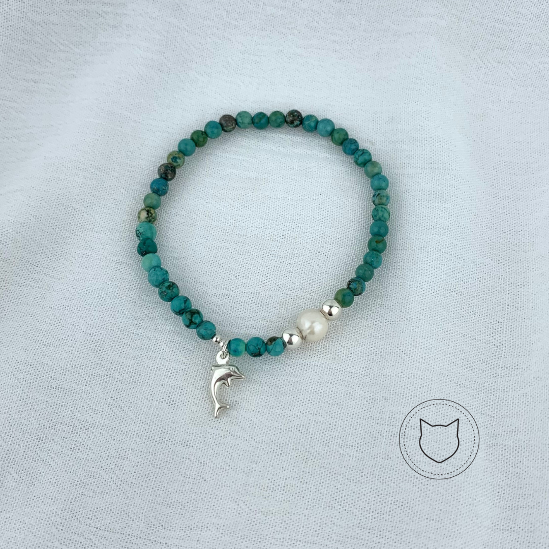 PULSERA DE PLATA 925, TURQUESA Y PERLA CULTIVADA PU1383F40