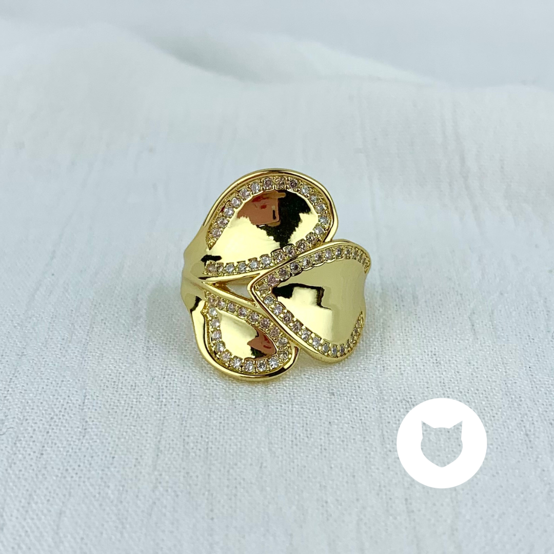 ANILLO DE BAÑO DE ORO Y CRISTALES AN3438G34