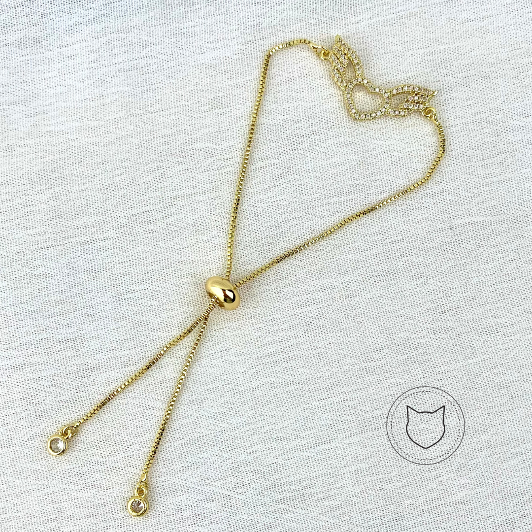 PULSERA DE BAÑO DE ORO Y CRISTALES PU1225G35