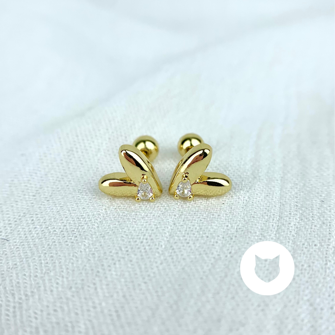 ARETES DE BAÑO DE ORO Y CRISTALES AB0394G32