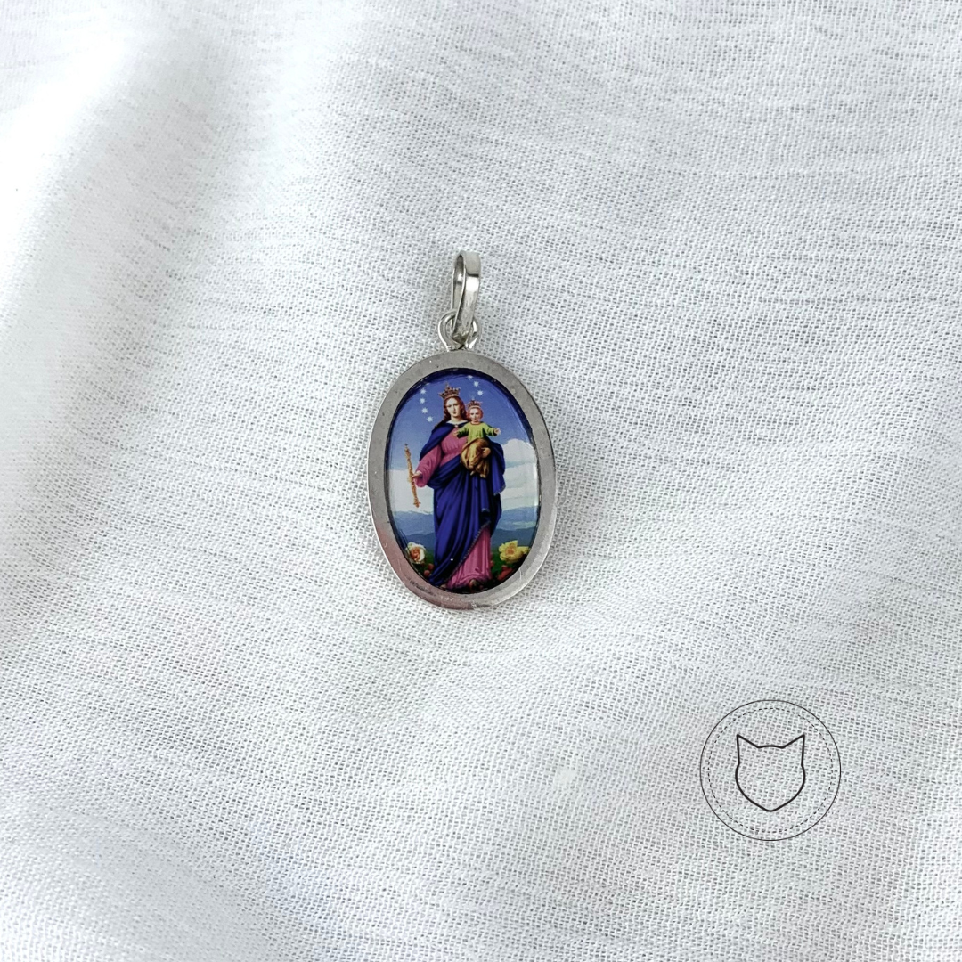 DIJE VIRGEN MARÍA AUXILIADORA DE PLATA 925 DI0260M34