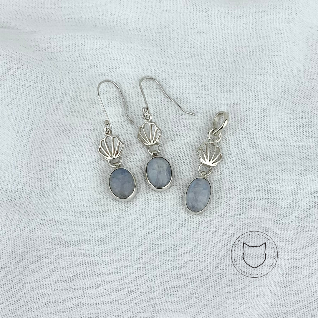 SET DE PLATA 925 Y PIEDRA LUNA SE0366M