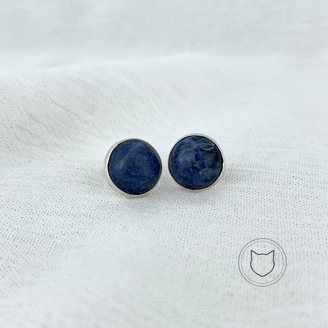 ARETES DE PLATA 925 Y SODALITA AR0885M41