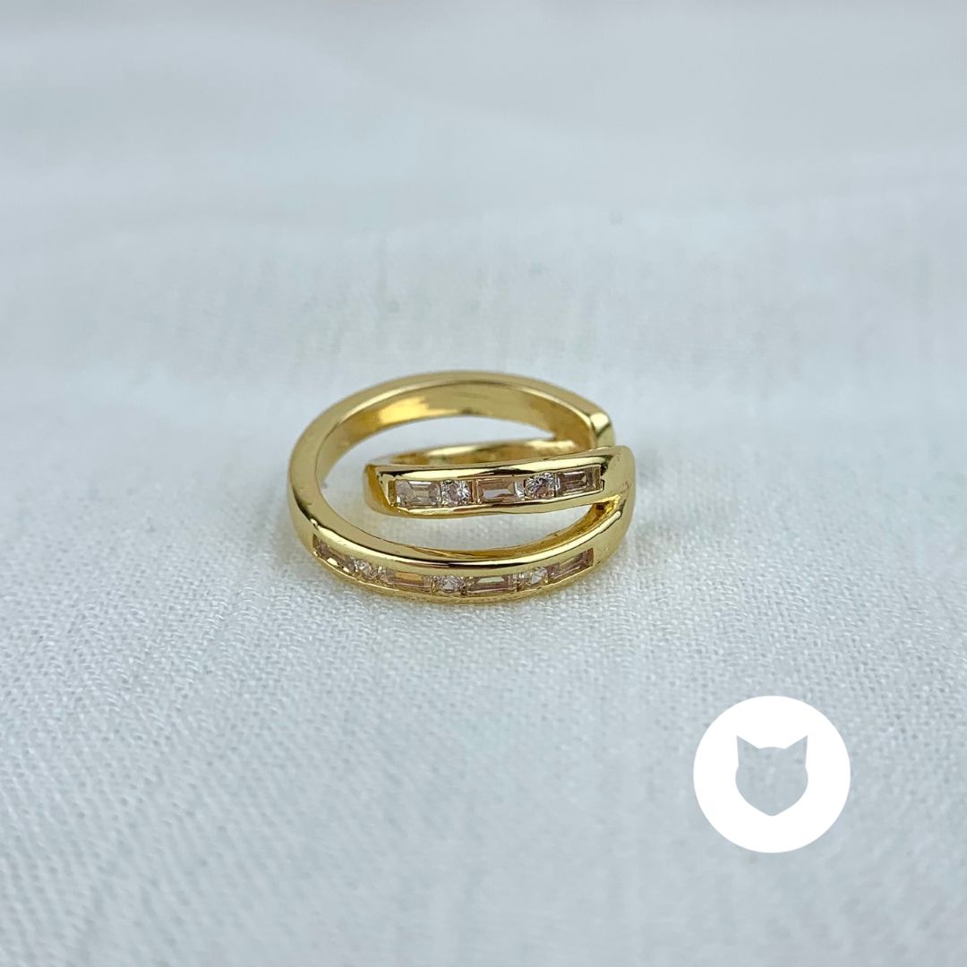 EARCUFF DE BAÑO DE ORO Y CRISTALES EA0617G36