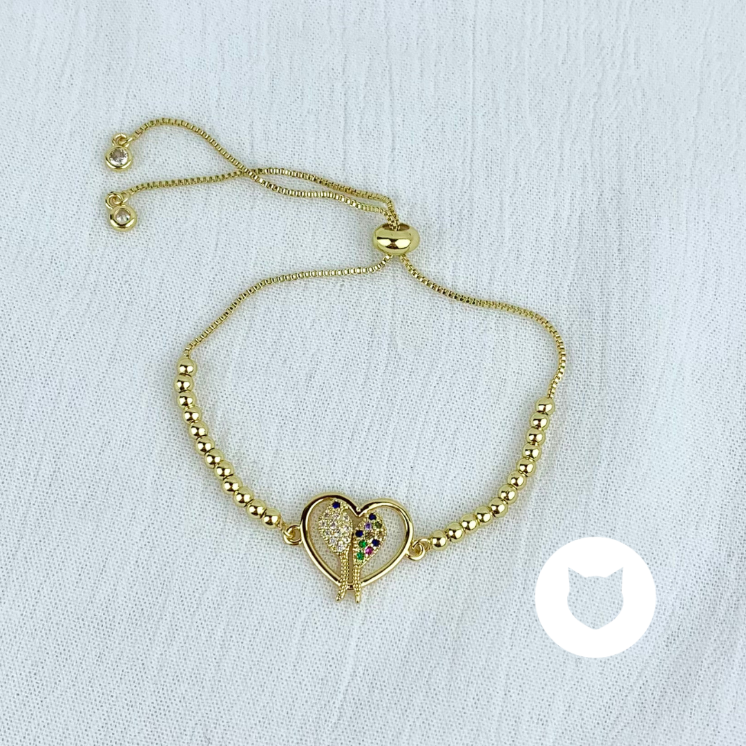PULSERA DE BAÑO DE ORO Y CRISTALES PU1673G32