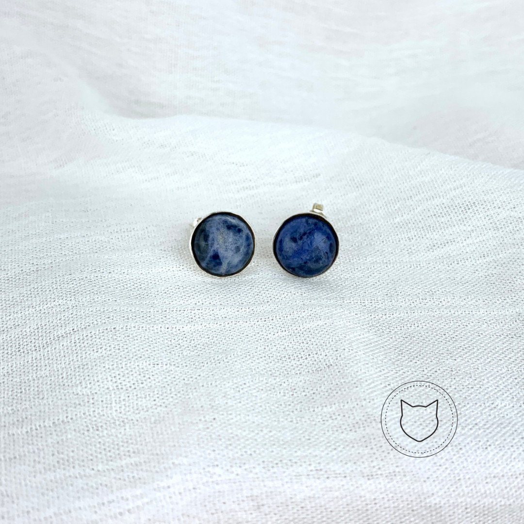 ARETES DE PLATA 925 Y SODALITA AR0895M34