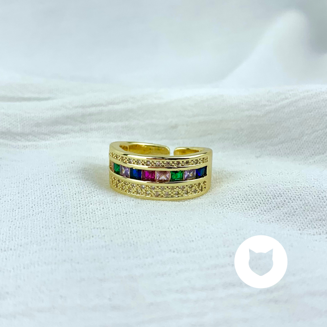 ANILLO DE BAÑO DE ORO Y CRISTALES AN3338G31