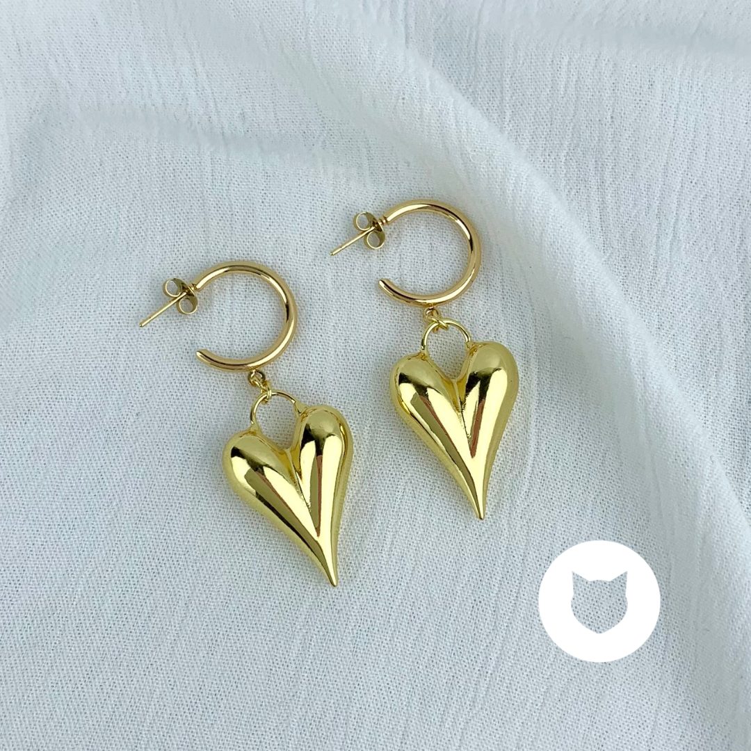 ARGOLLAS DE ACERO INOXIDABLE CORAZÓN AG1530G44