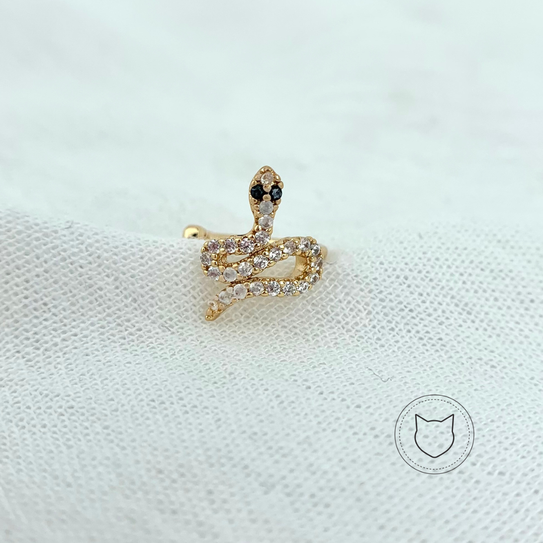 EARCUFF DE BAÑO DE ORO Y CRISTALES EA0470G30