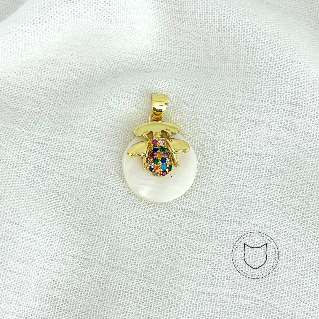 DIJE DE BAÑO DE ORO Y CRISTALES DI0658G35