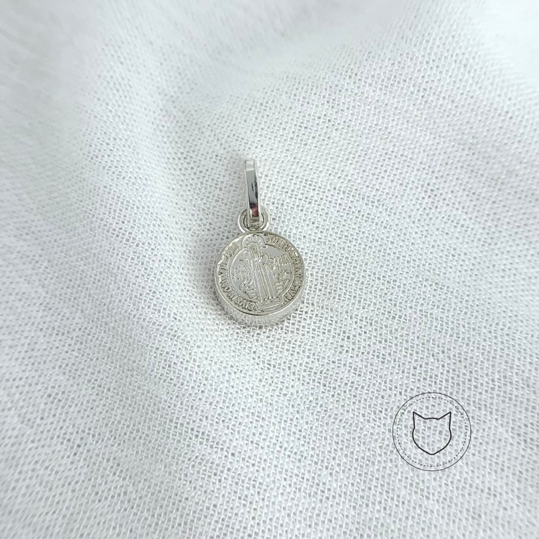 DIJE MEDALLA SAN BENITO DE PLATA 925 DI0672M40