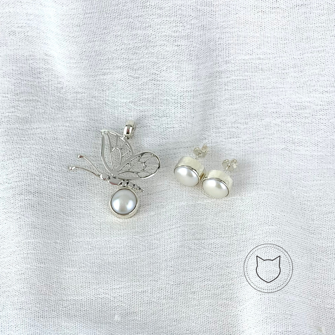 SET DE PLATA 925  Y PERLAS CULTIVADAS SE0631M36