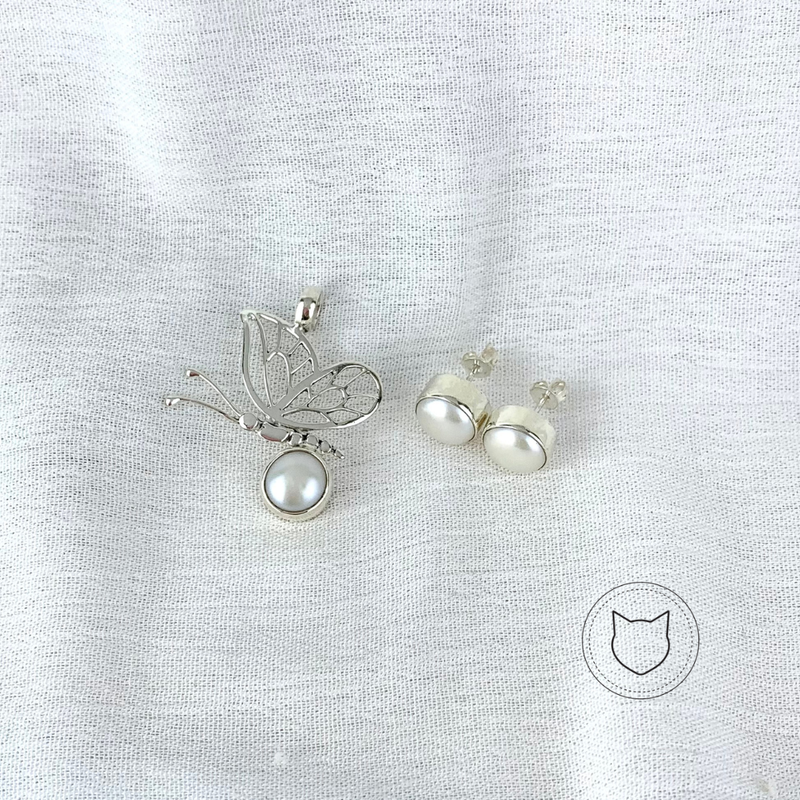 SET DE PLATA 925  Y PERLAS CULTIVADAS SE0631M36